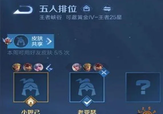 王者荣耀好友共享皮肤攻略及注意事项