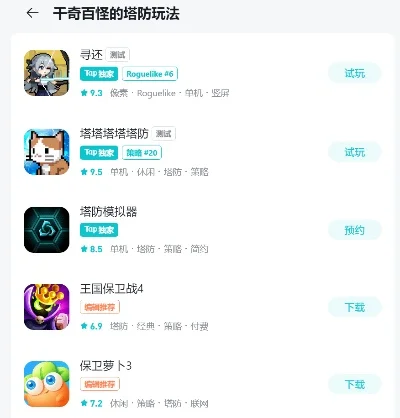 防塔手游排行榜-防塔手游策略指南
